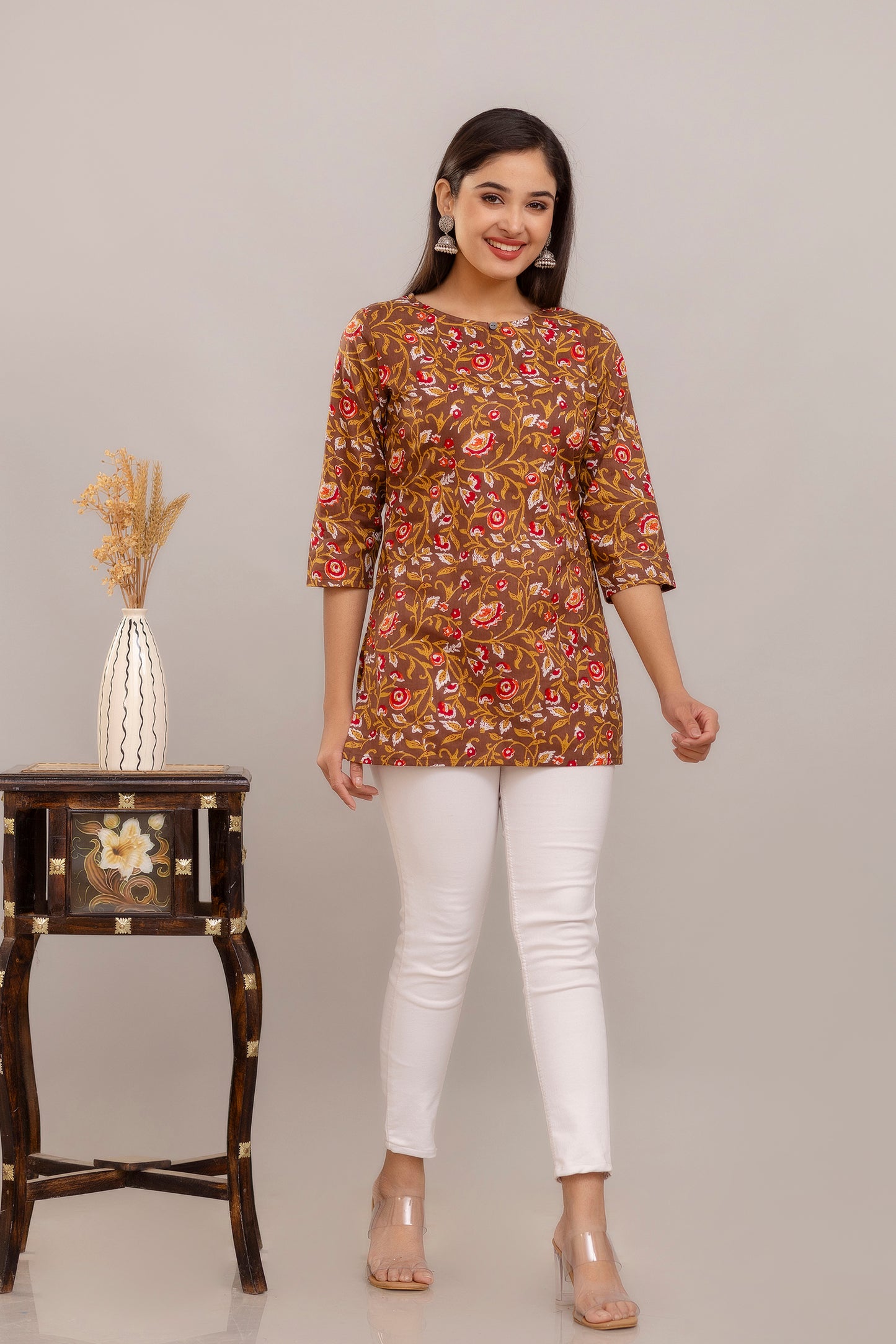 Cotton Printed Short Kurti