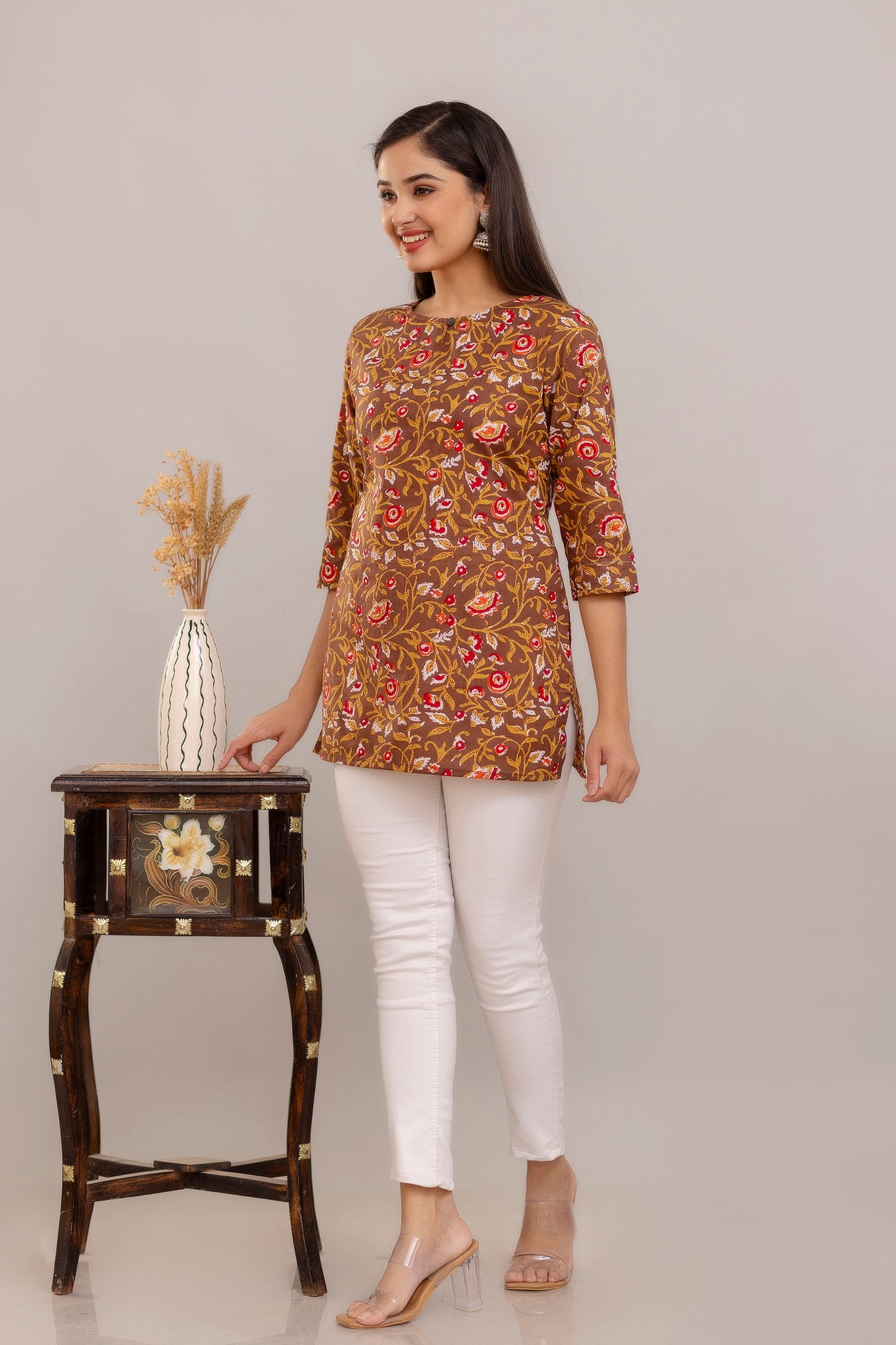 Cotton Printed Short Kurti