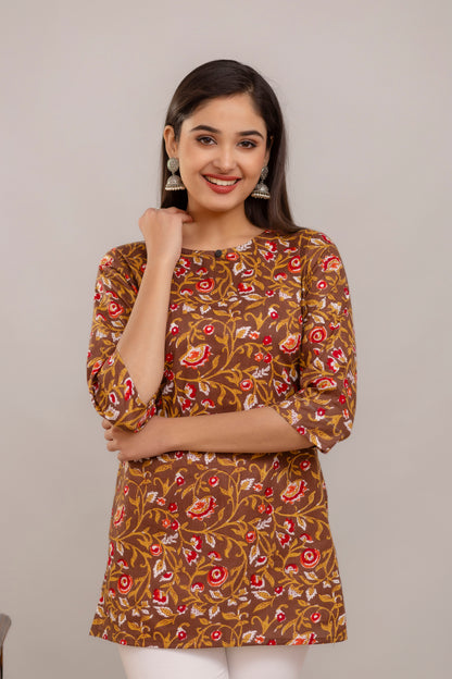 Cotton Printed Short Kurti