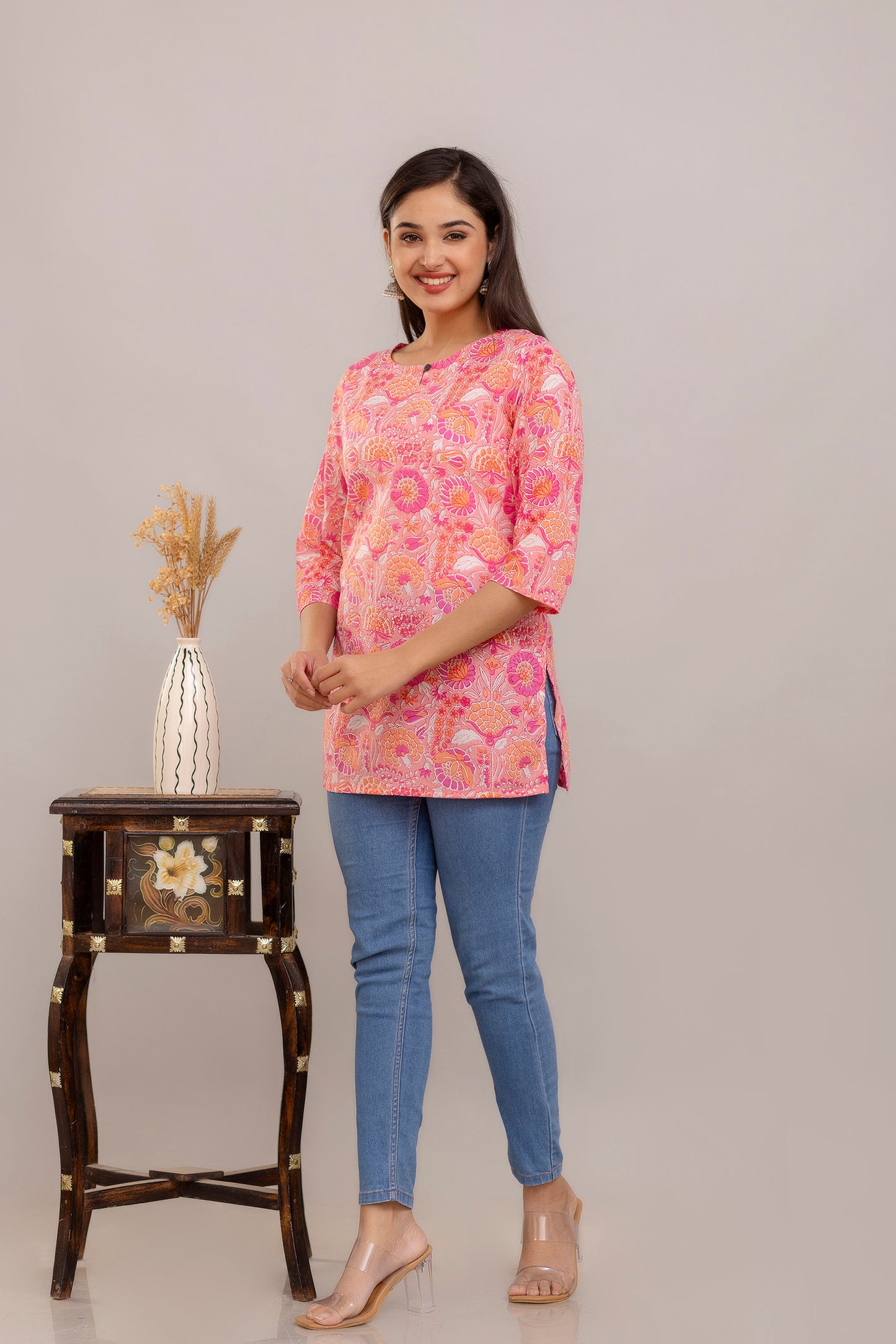 Cotton Printed Short Kurti