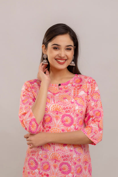 Cotton Printed Short Kurti