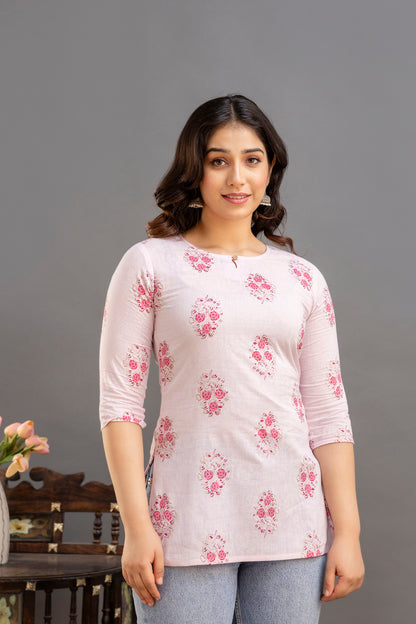 Cotton Printed Short Kurti