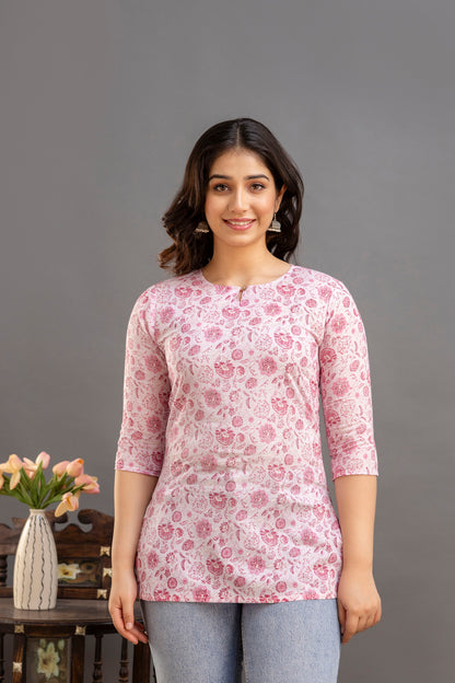 Cotton Printed Short Kurti