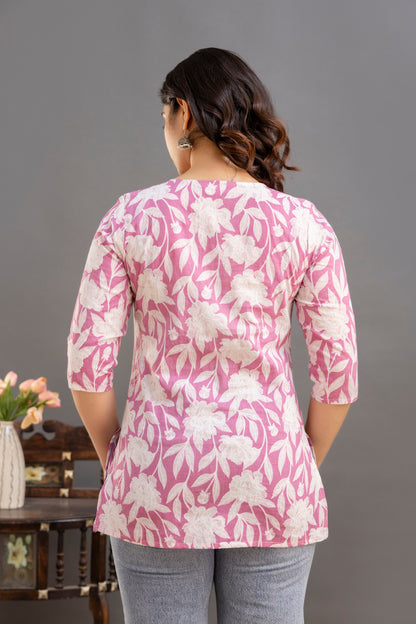 Cotton Printed Short Kurti