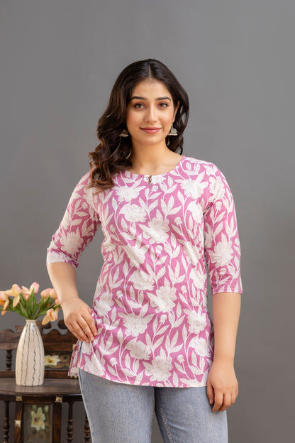 Cotton Printed Short Kurti