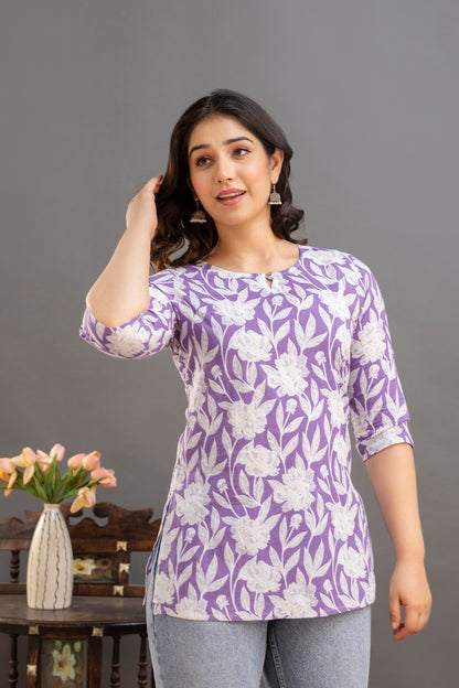 Cotton Printed Short Kurti