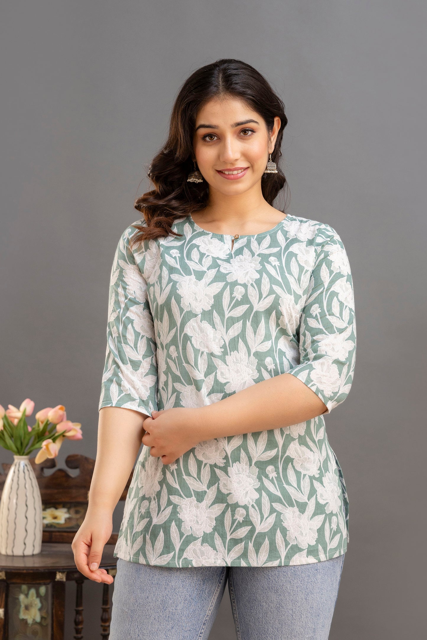 Cotton Printed Short Kurti