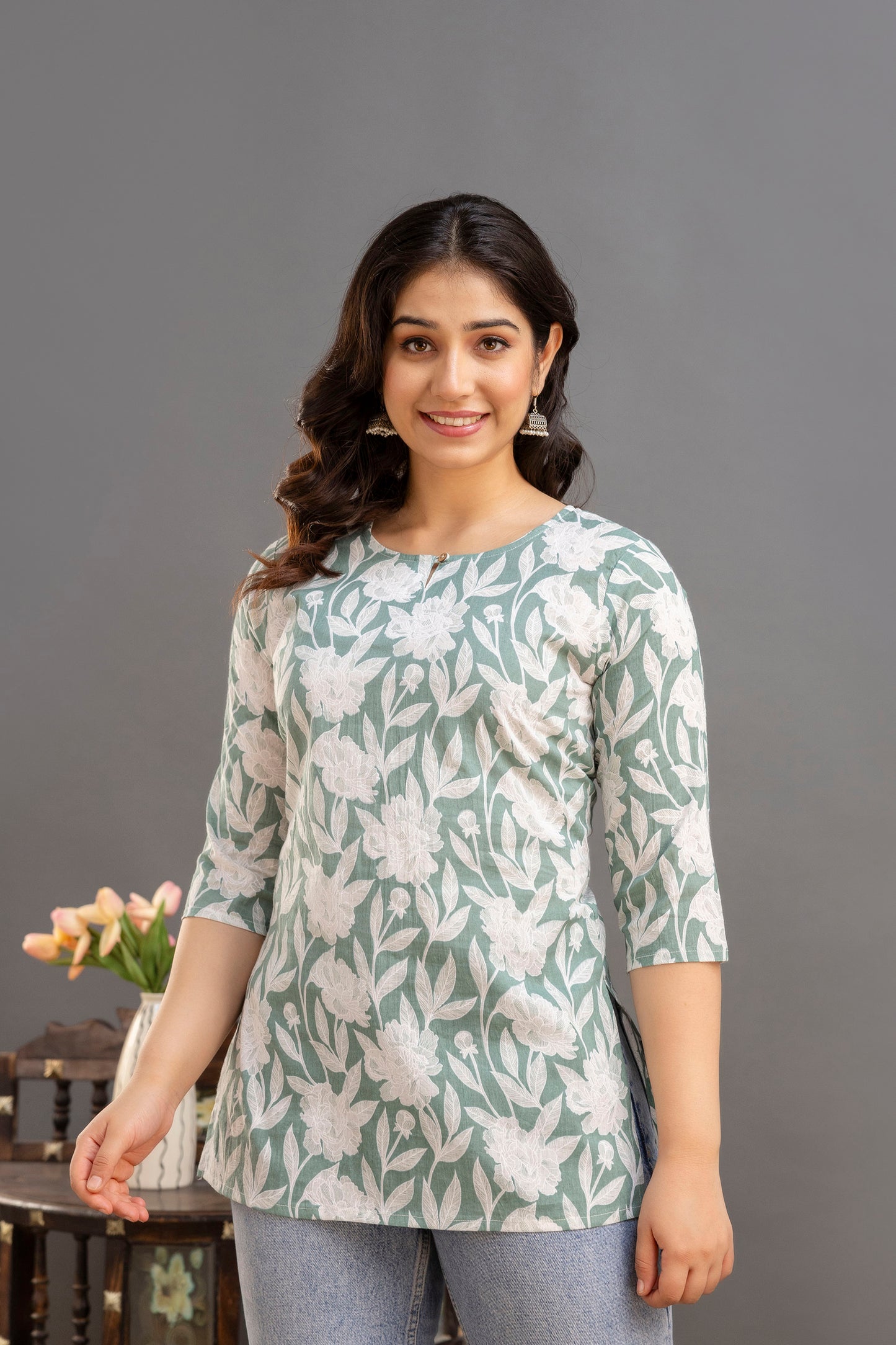 Cotton Printed Short Kurti