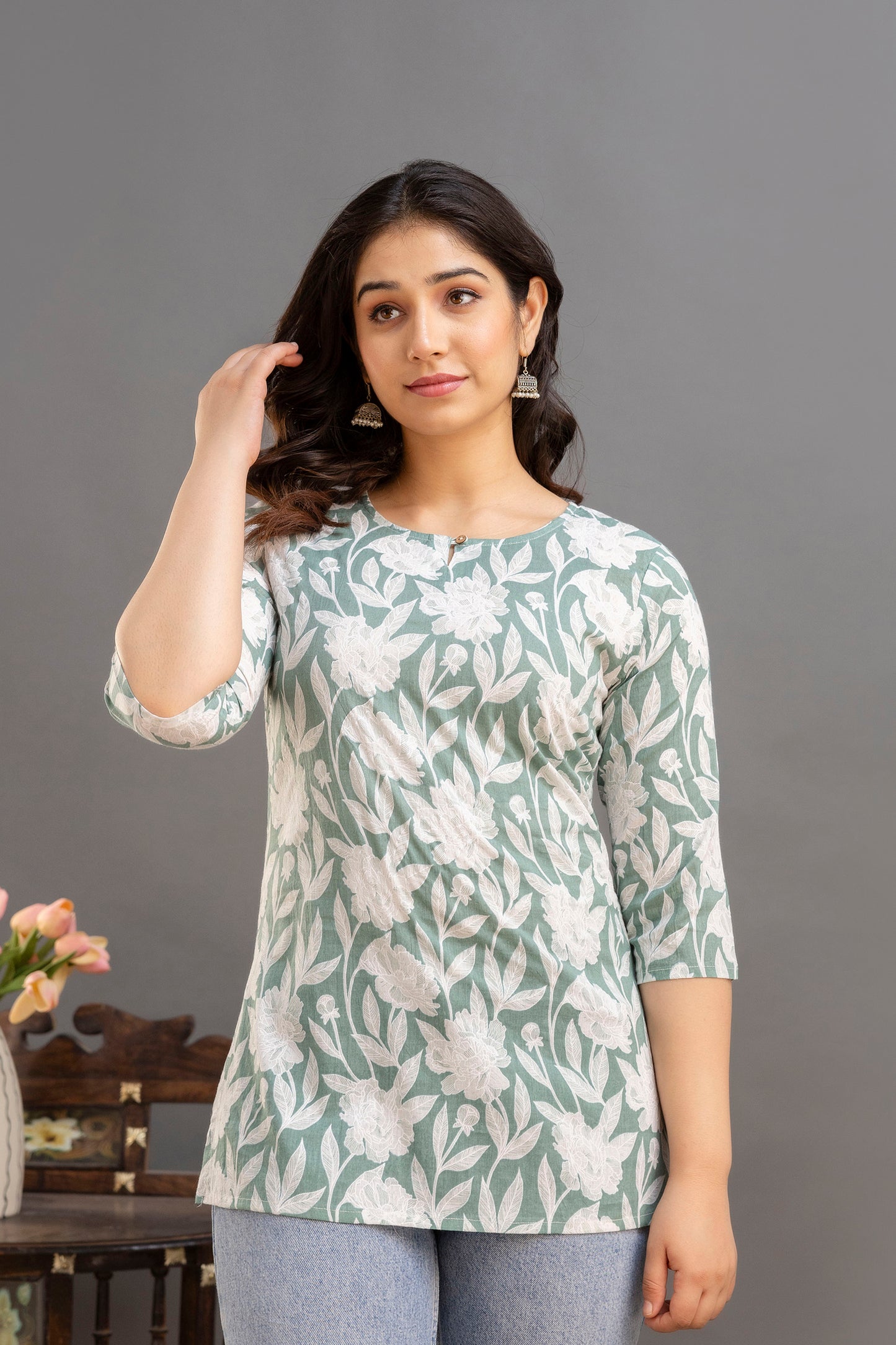 Cotton Printed Short Kurti