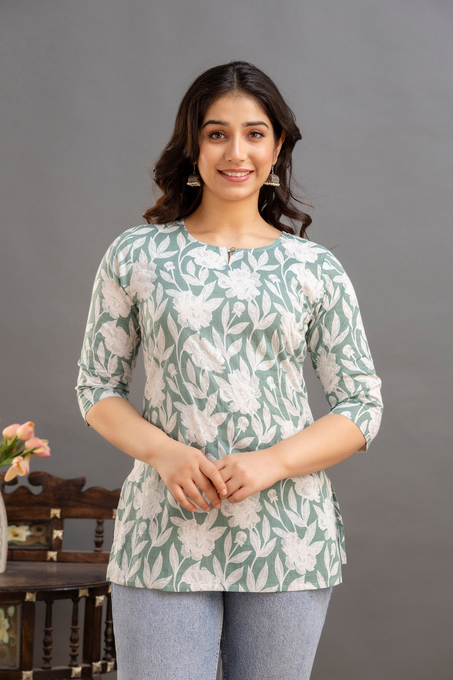 Cotton Printed Short Kurti