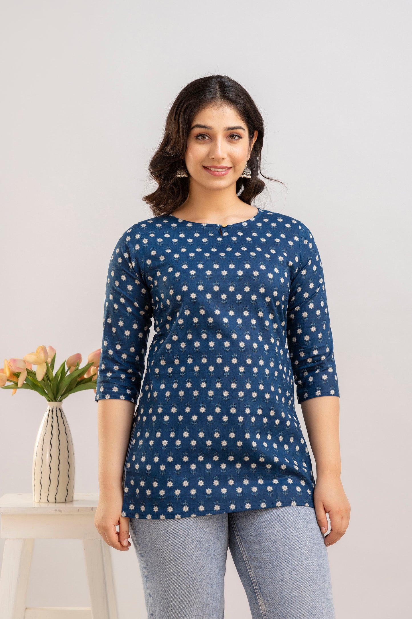 Cotton Printed Short Kurti