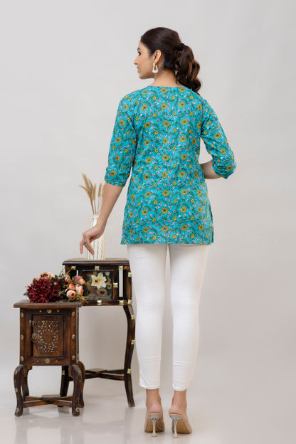 Cotton Printed Short Kurti