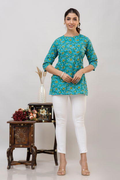 Cotton Printed Short Kurti