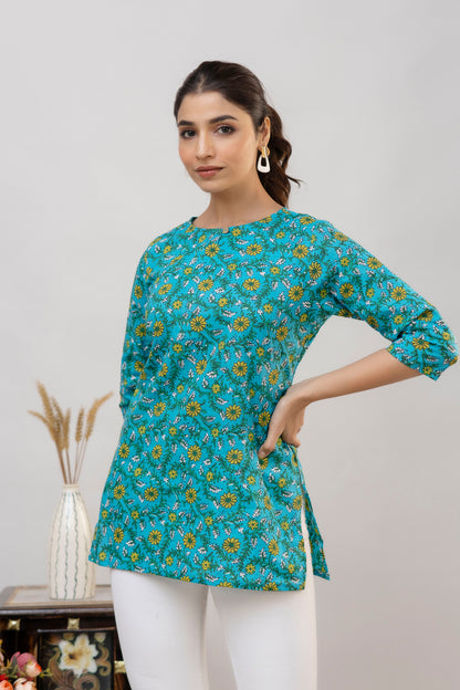 Cotton Printed Short Kurti