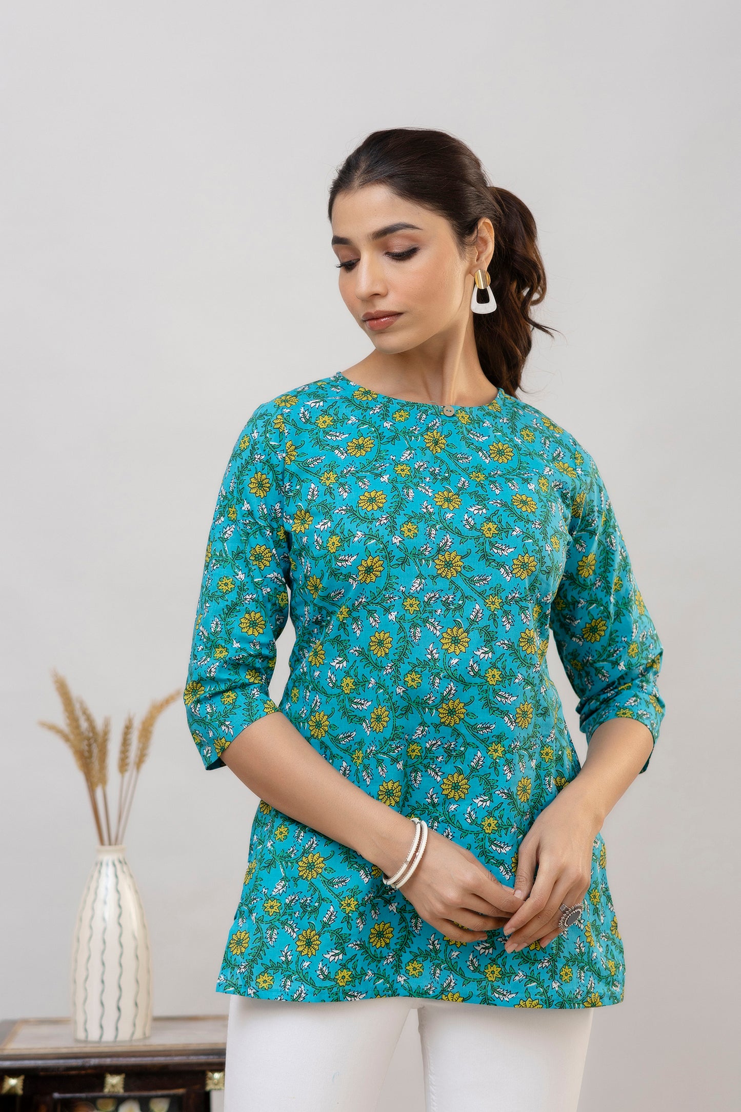 Cotton Printed Short Kurti