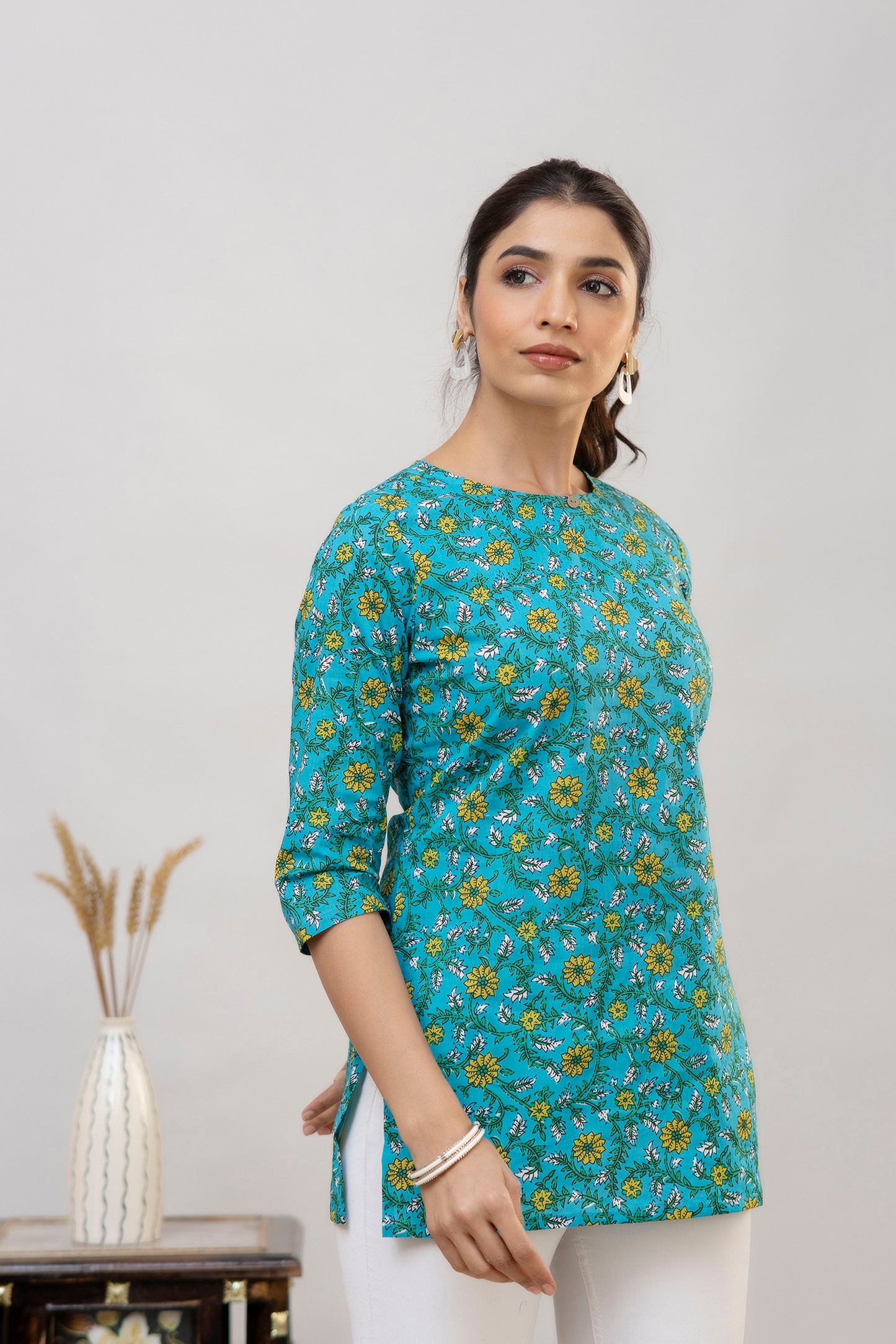 Cotton Printed Short Kurti