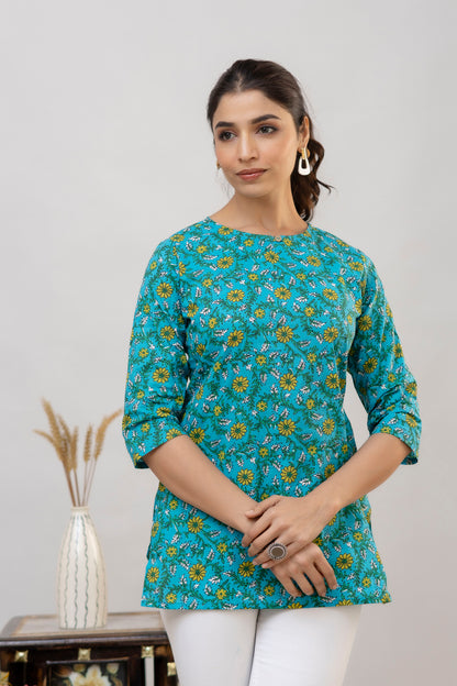 Cotton Printed Short Kurti