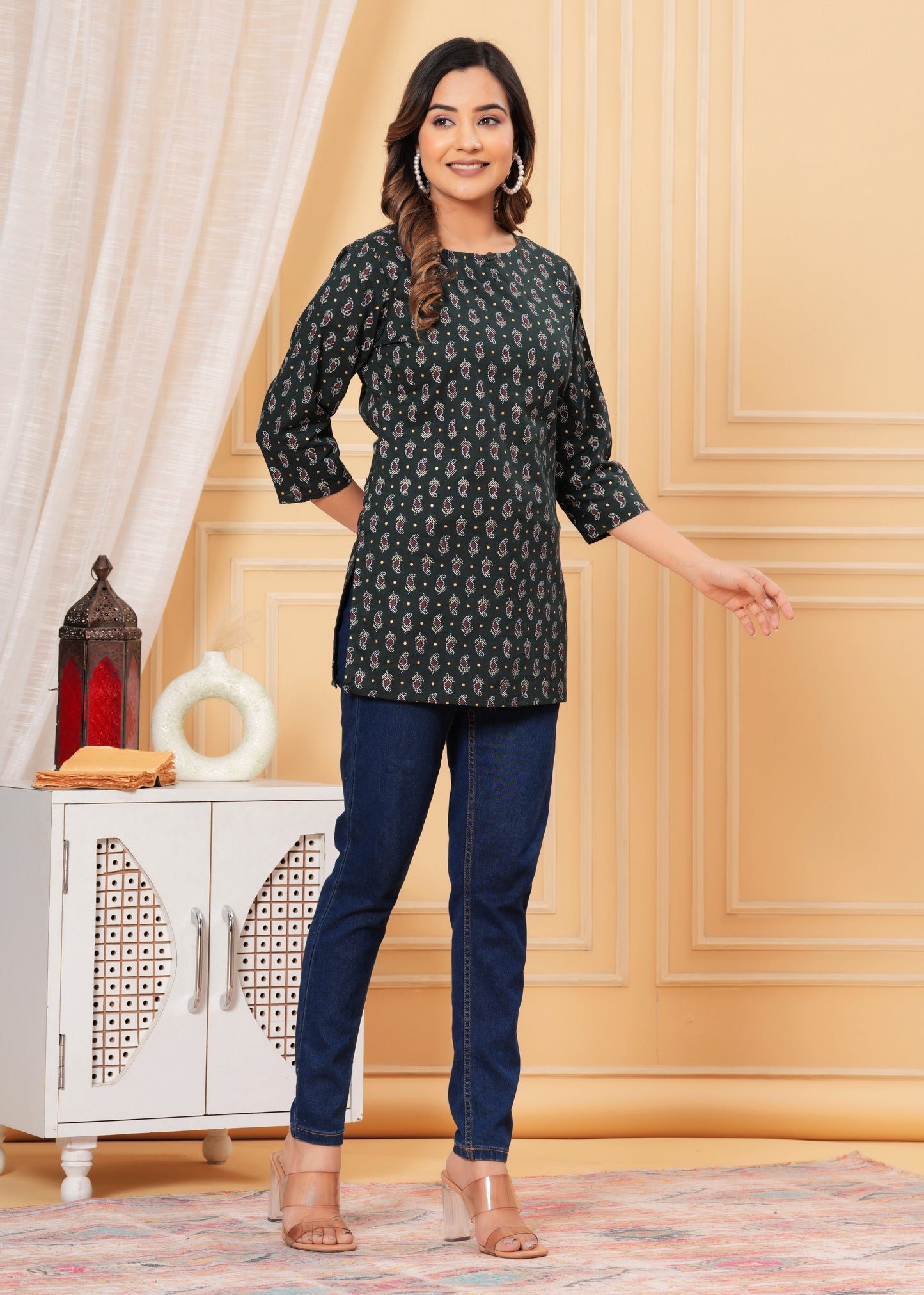 Cotton Printed Short Kurti