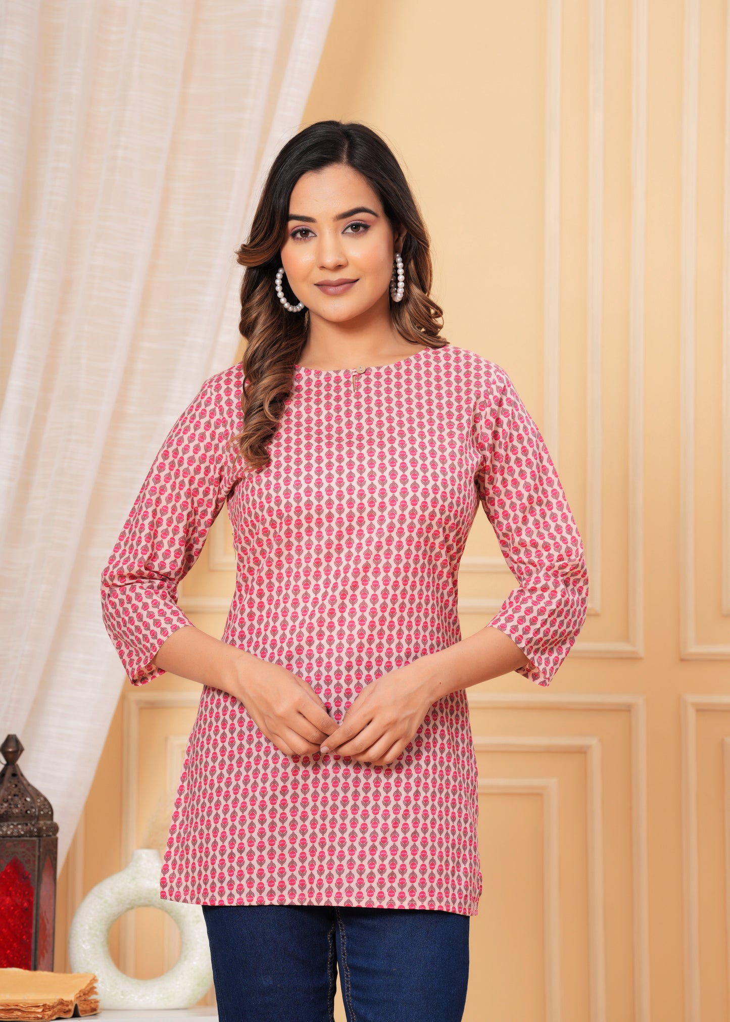 Cotton Printed Short Kurti