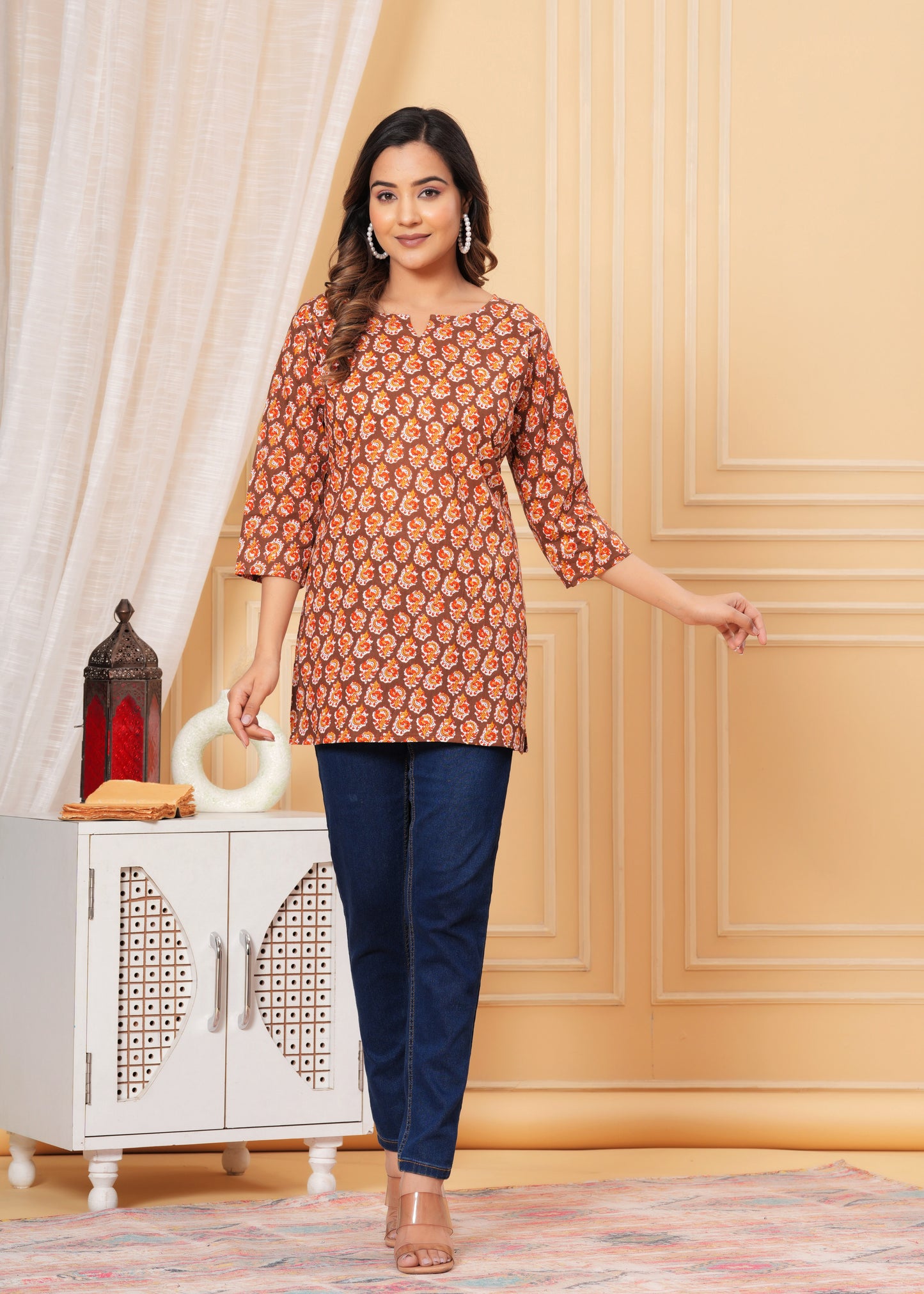 Cotton Printed Short Kurti