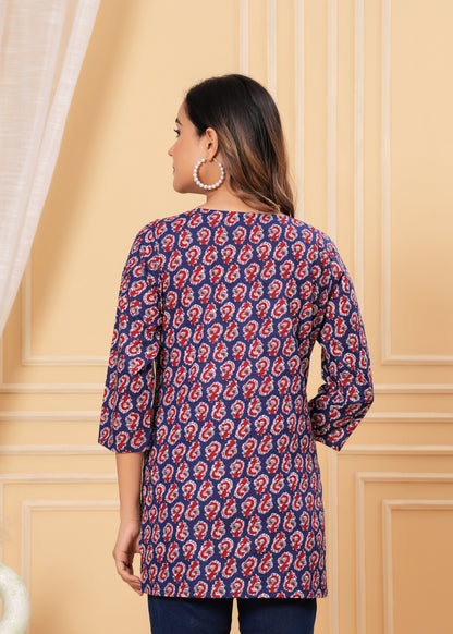 Cotton Printed Short Kurti