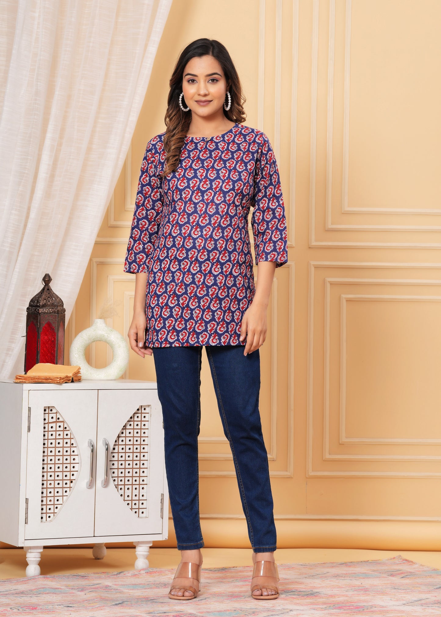 Cotton Printed Short Kurti