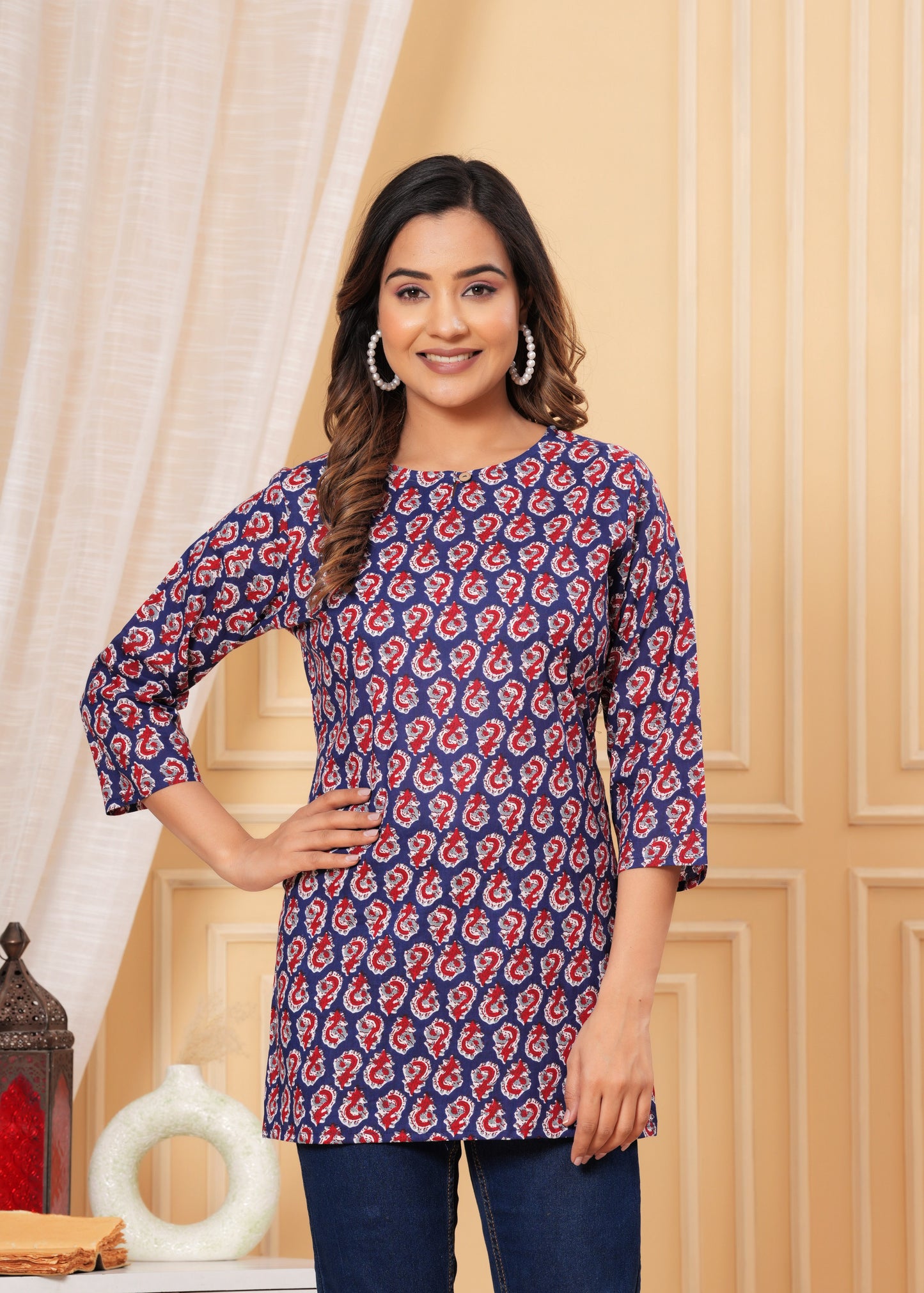 Cotton Printed Short Kurti