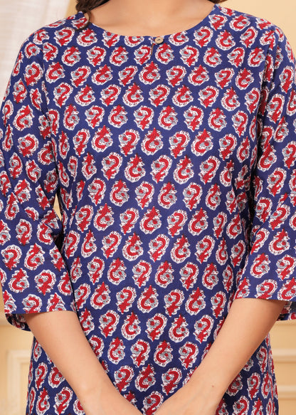 Cotton Printed Short Kurti