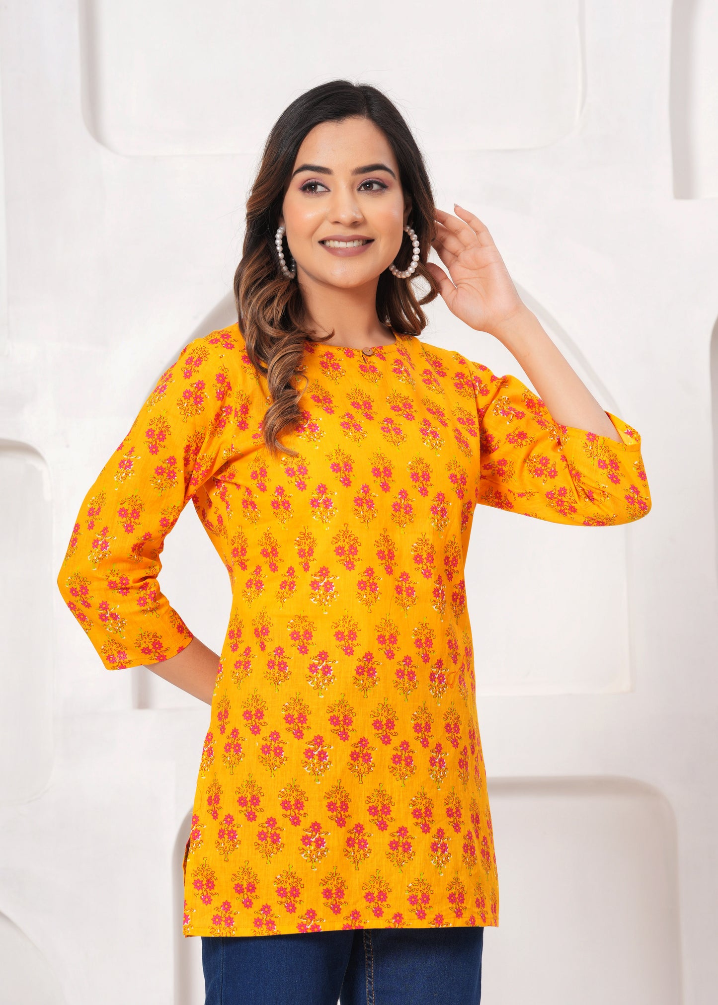 Cotton Printed Short Kurti