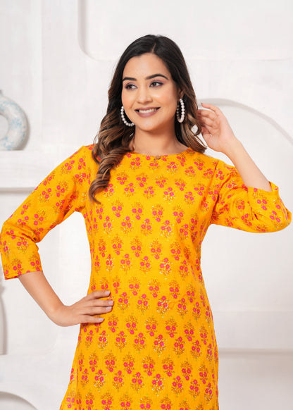 Cotton Printed Short Kurti