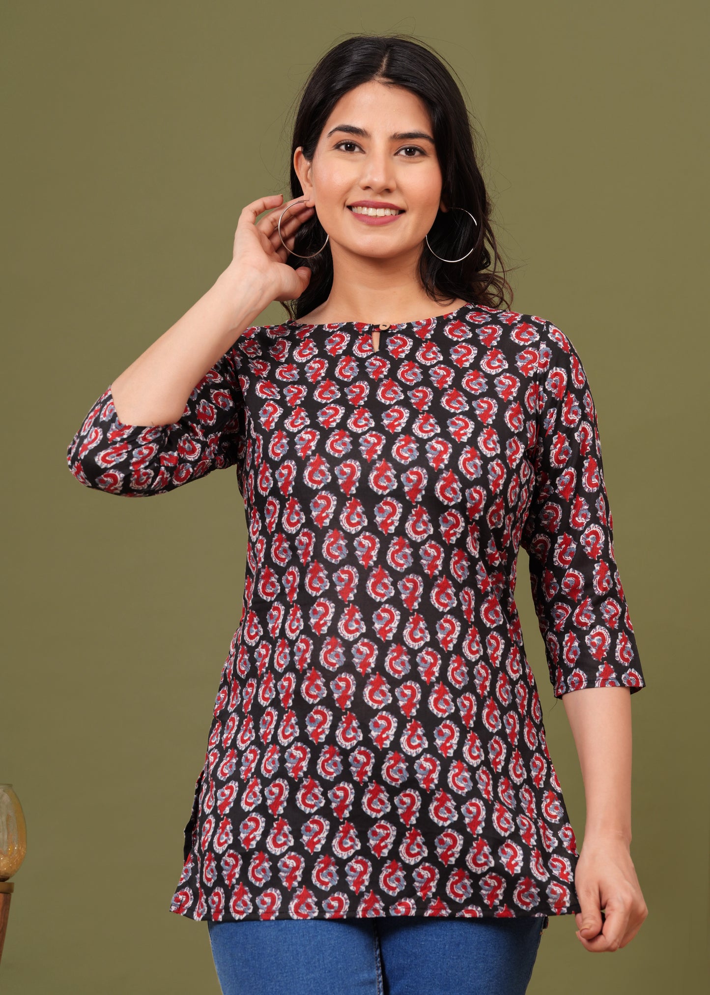 Cotton Printed Short Kurti