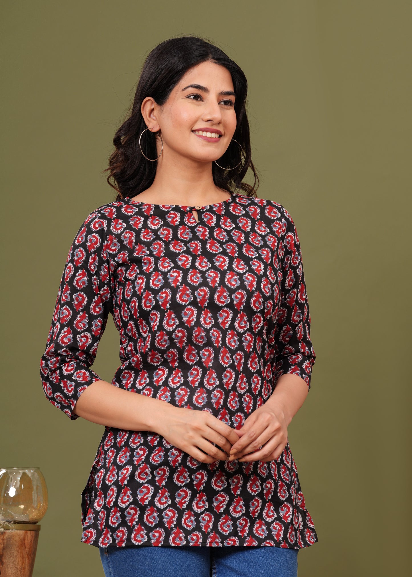 Cotton Printed Short Kurti