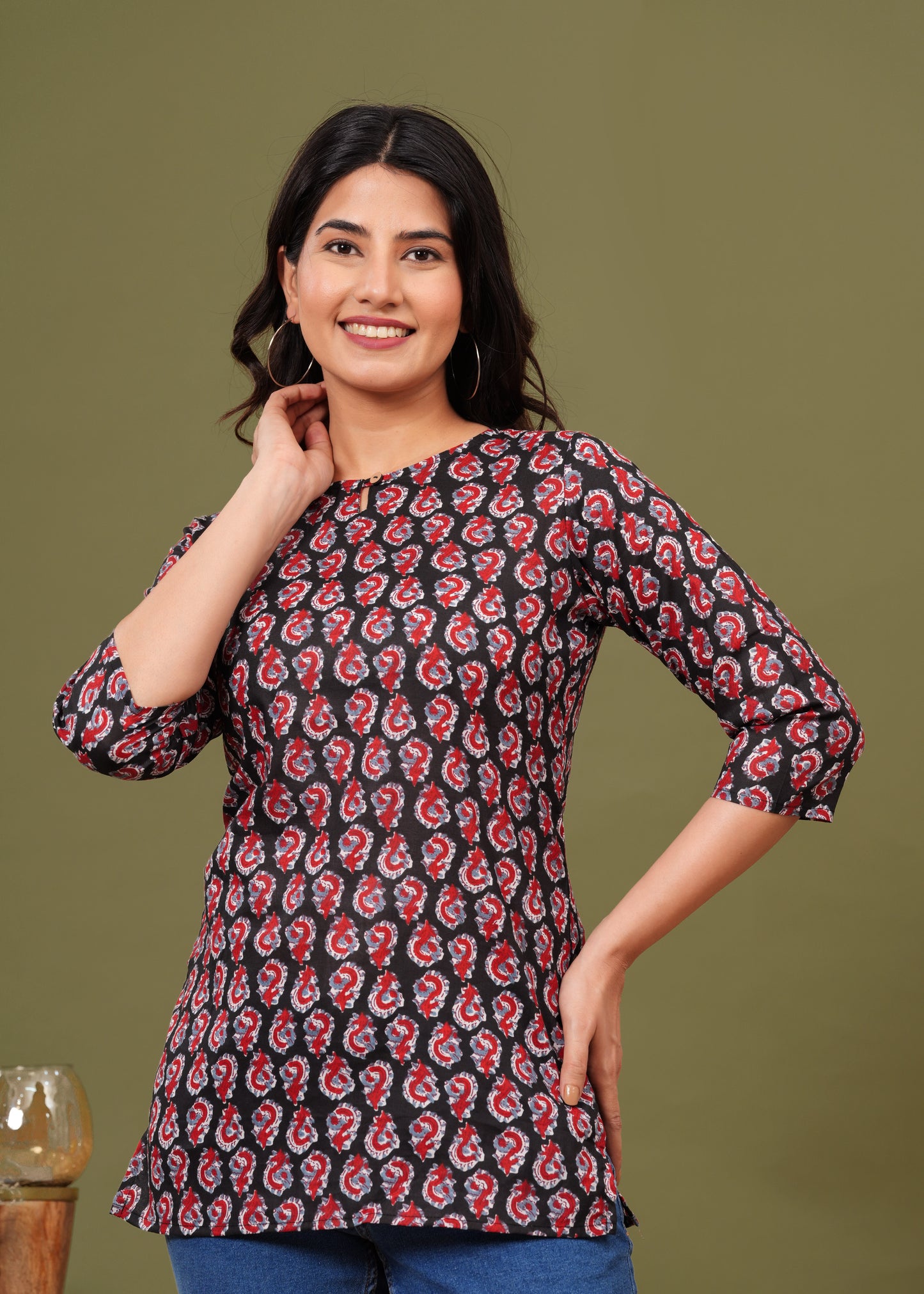 Cotton Printed Short Kurti