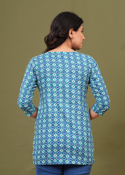 Cotton Printed Short Kurti