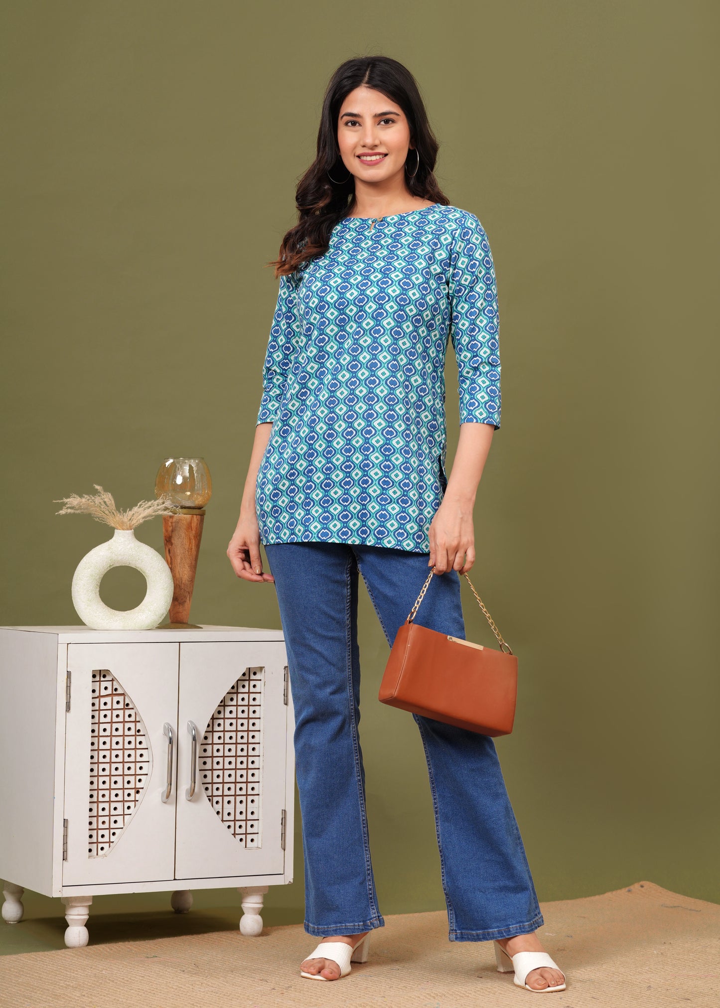 Cotton Printed Short Kurti