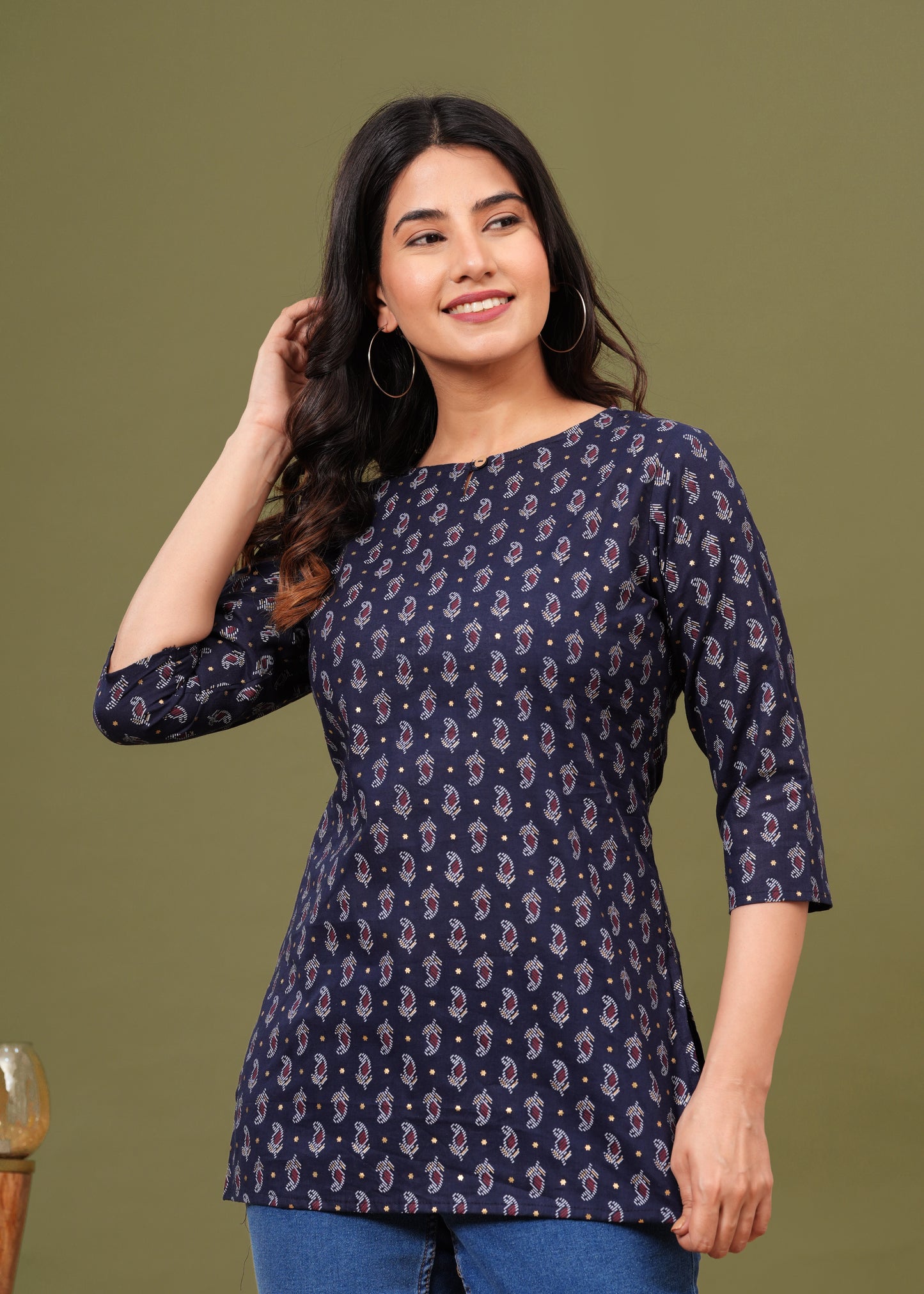 Cotton Printed Short Kurti