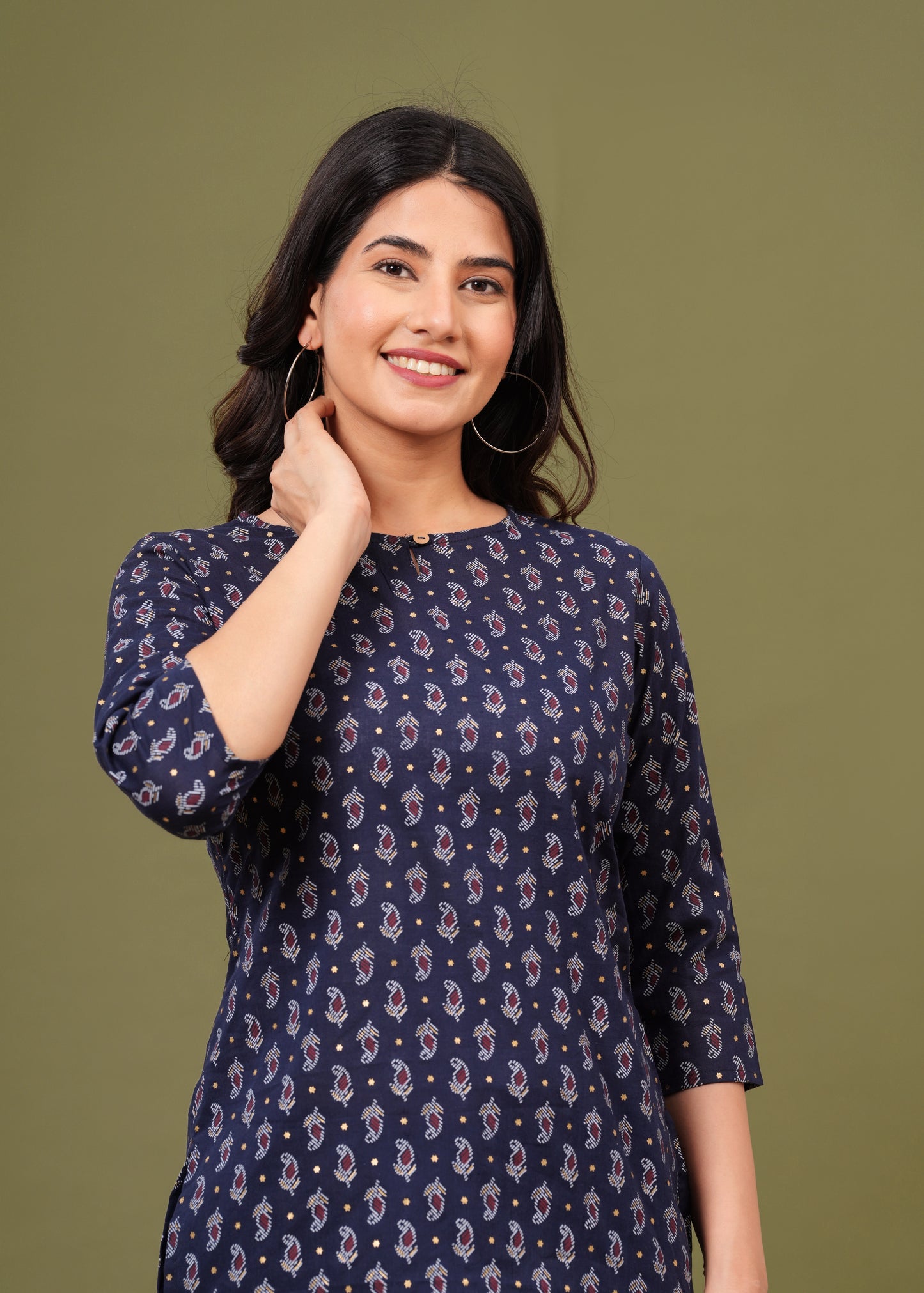 Cotton Printed Short Kurti