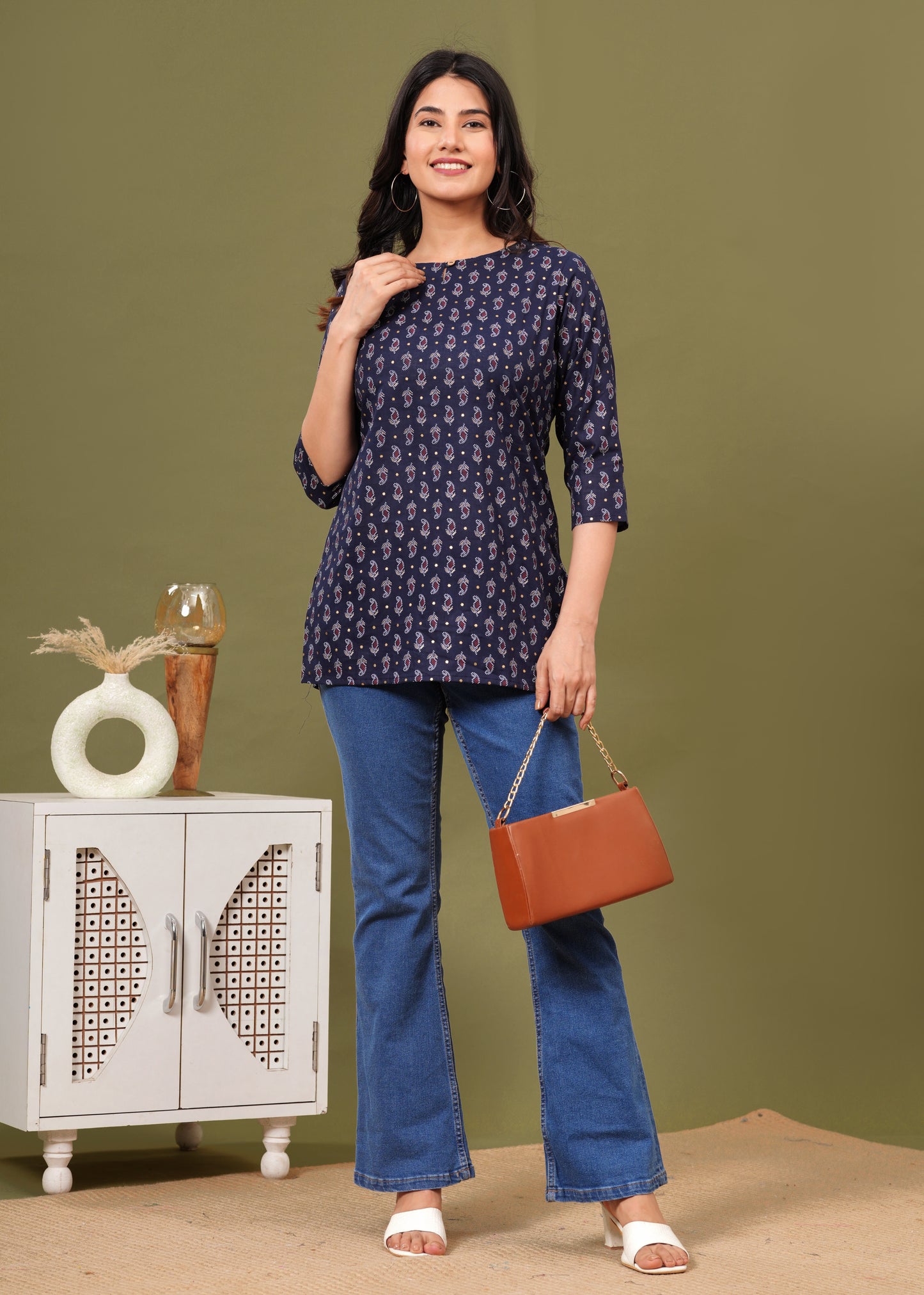 Cotton Printed Short Kurti