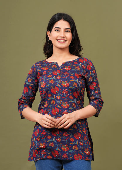 Cotton Printed Short Kurti