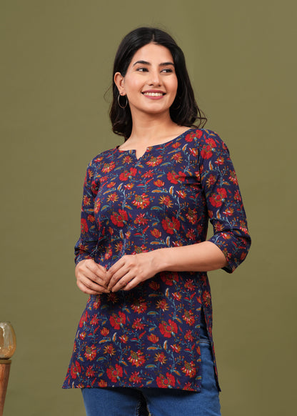 Cotton Printed Short Kurti