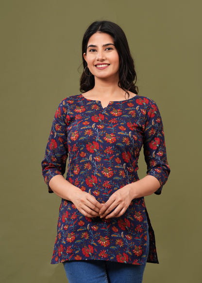 Cotton Printed Short Kurti