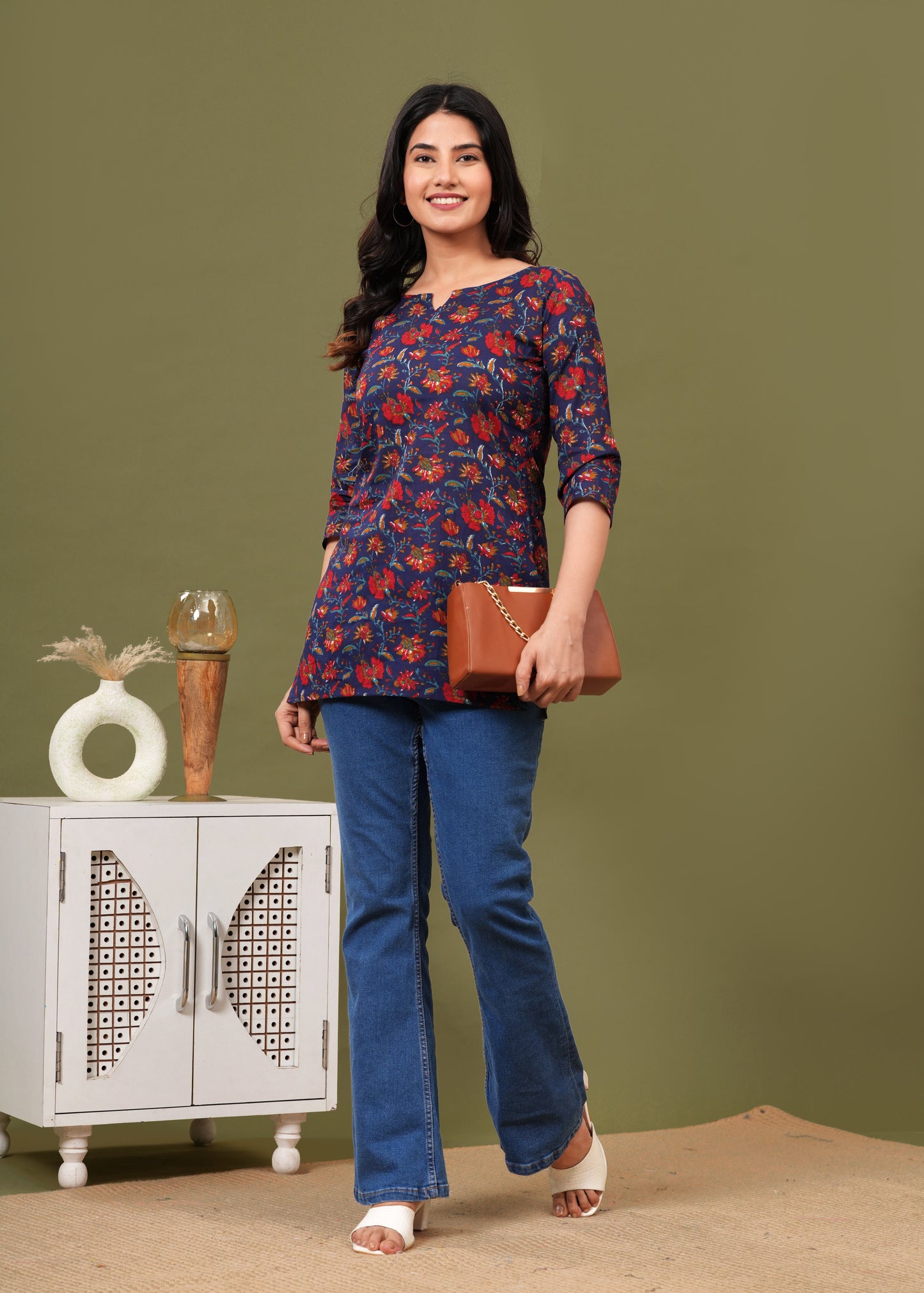 Cotton Printed Short Kurti