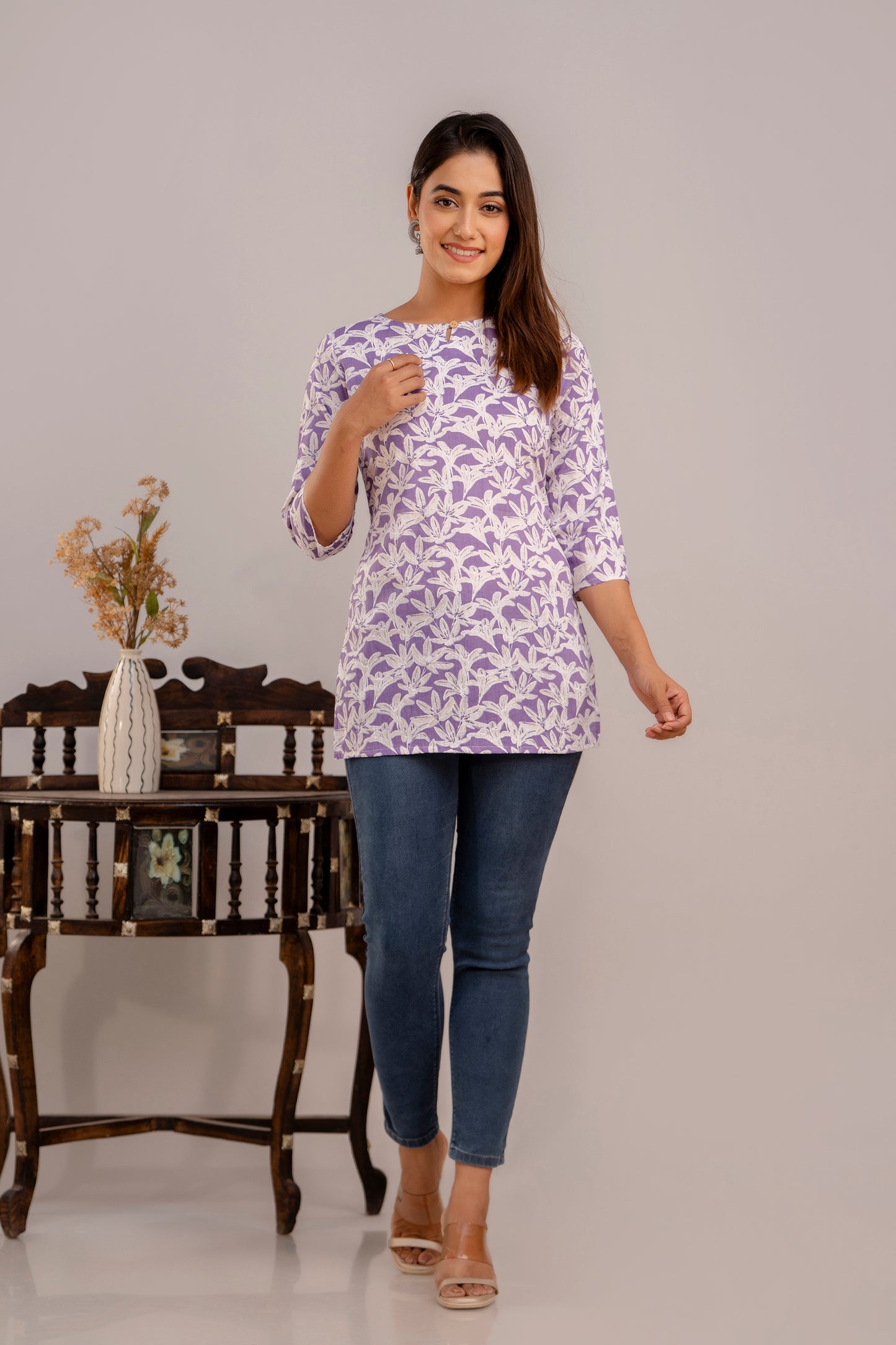 Cotton Printed Short Kurti