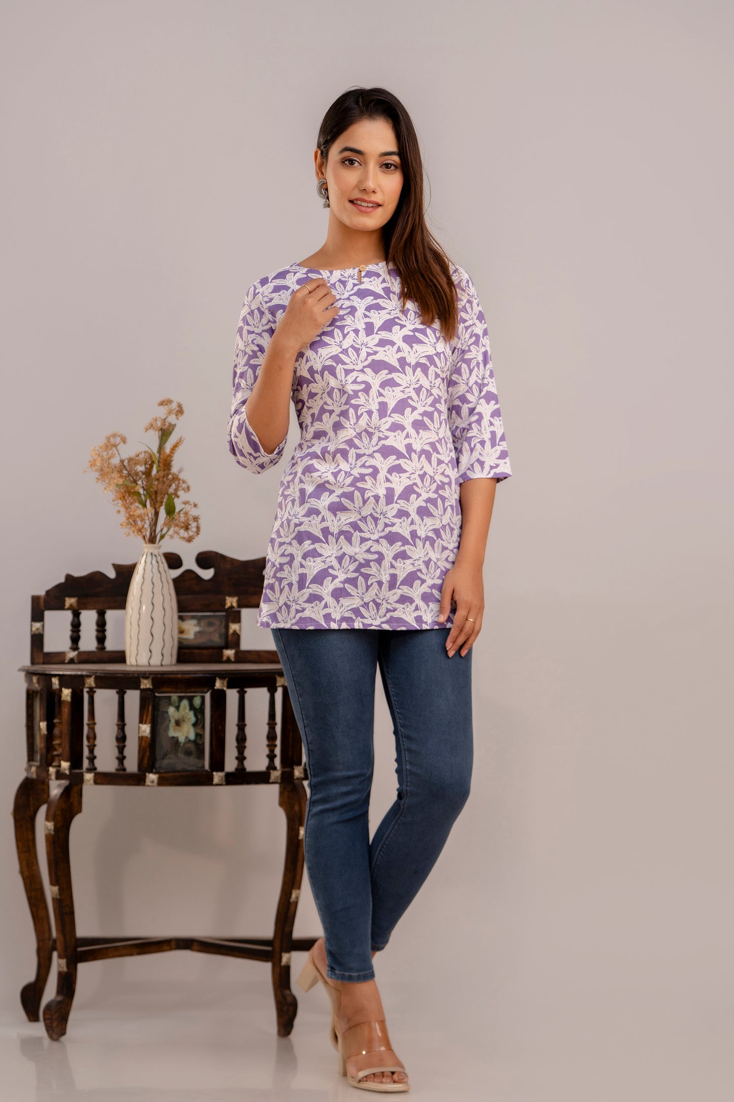 Cotton Printed Short Kurti