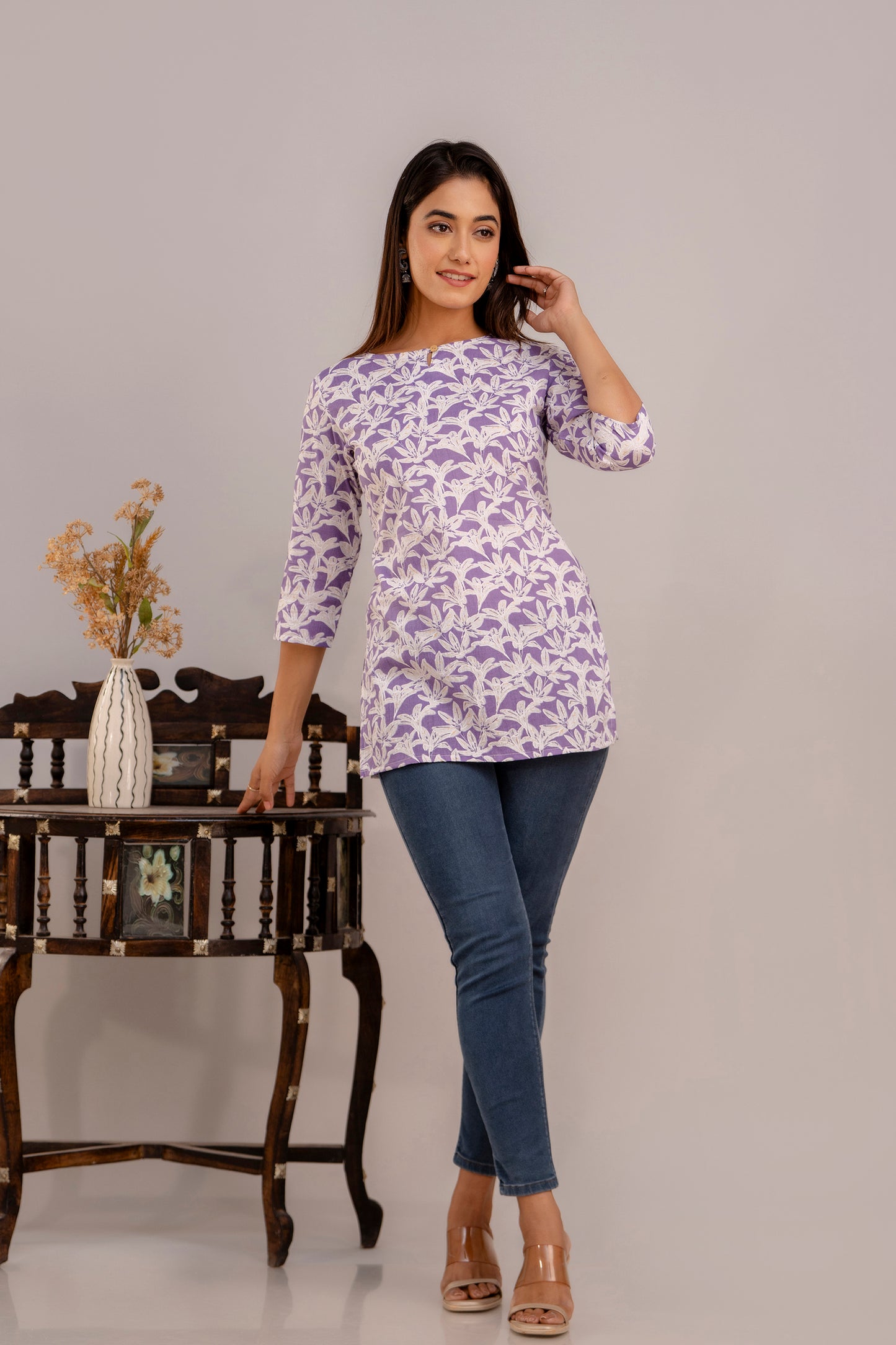 Cotton Printed Short Kurti