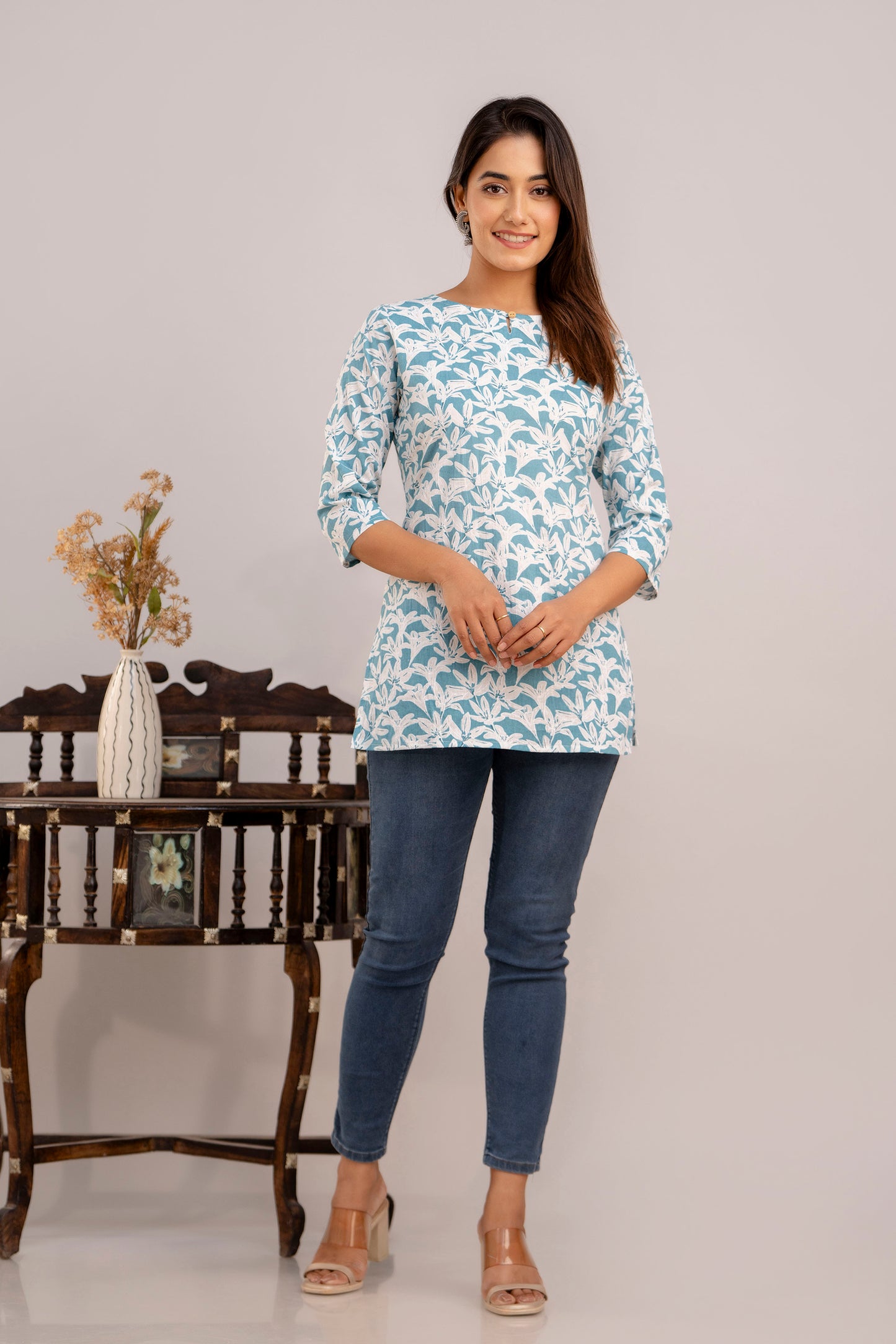 Cotton Printed Short Kurti