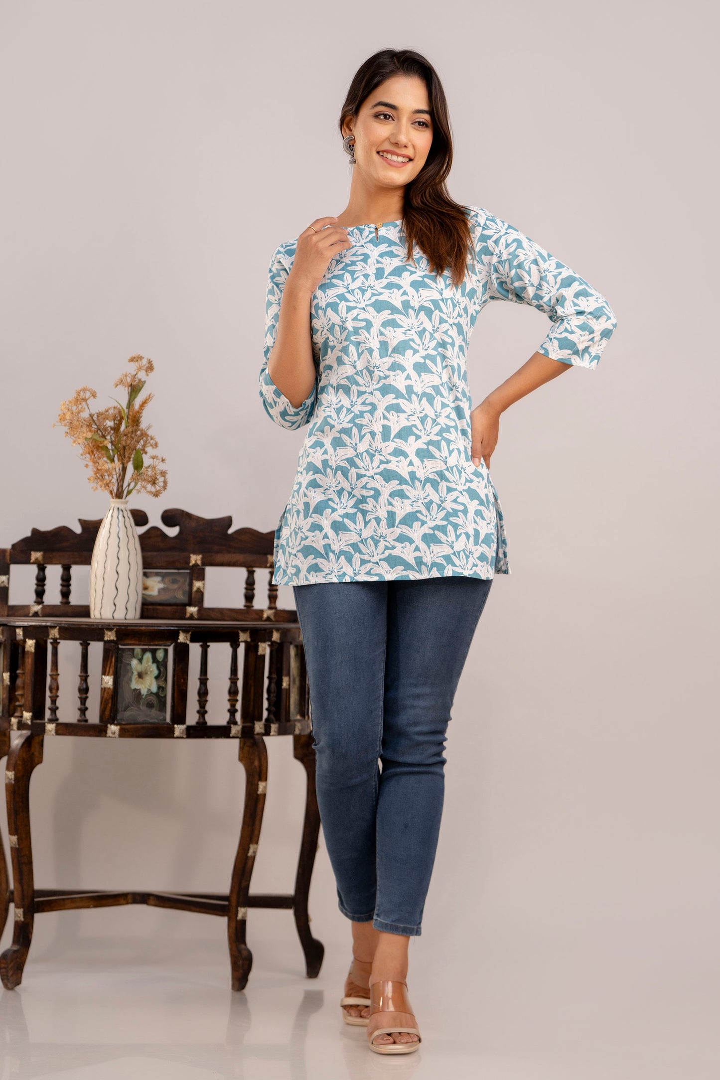 Cotton Printed Short Kurti