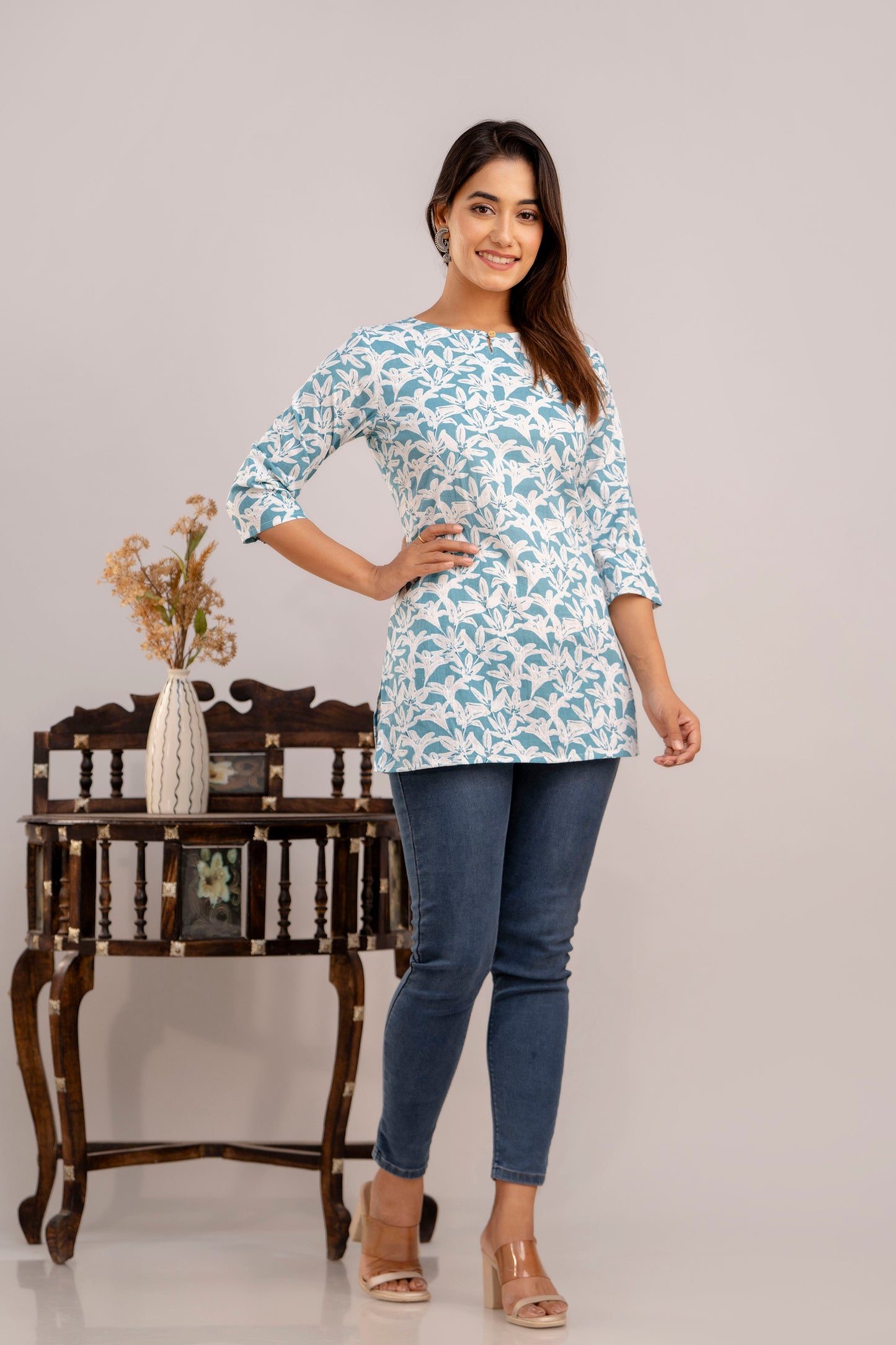 Cotton Printed Short Kurti