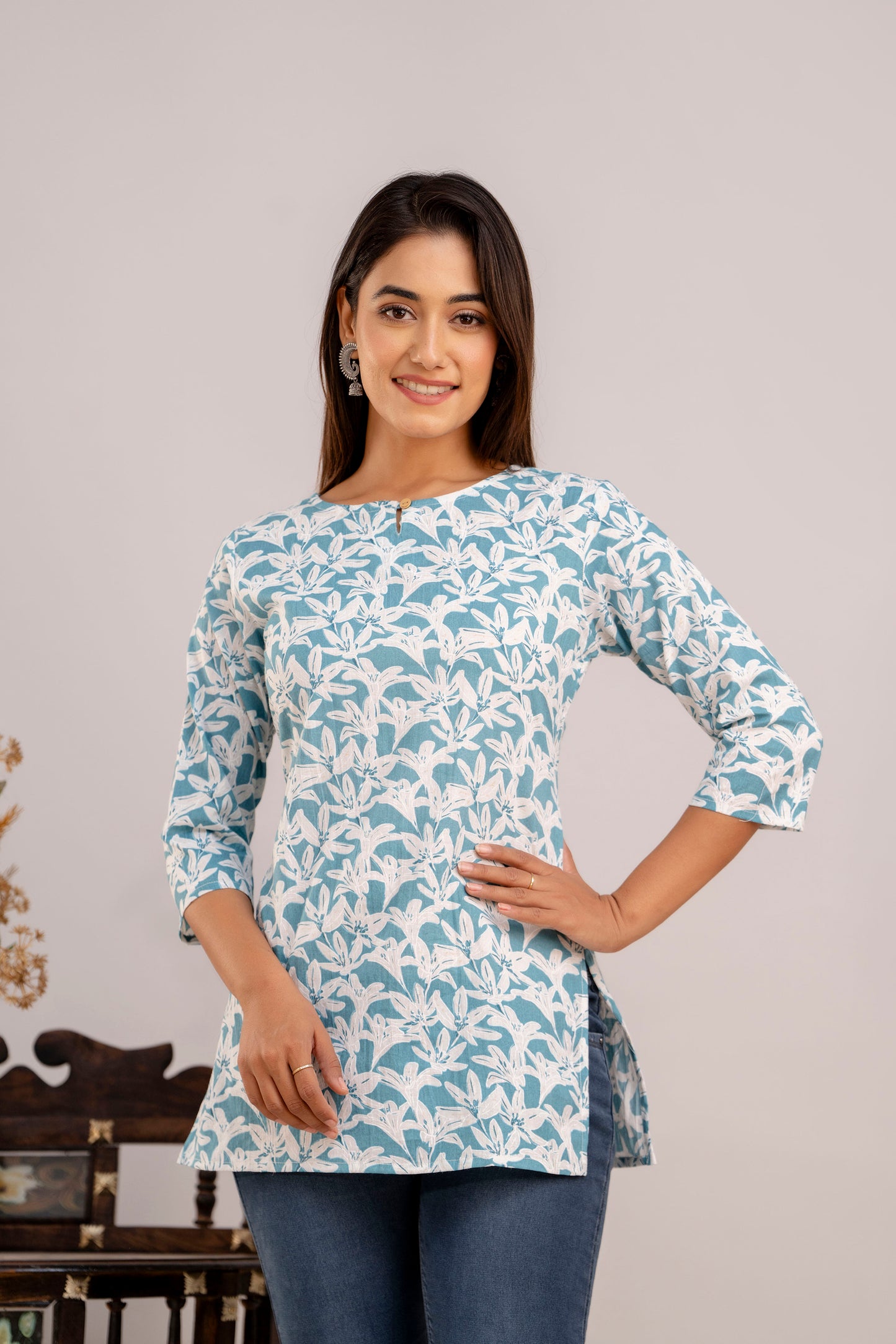 Cotton Printed Short Kurti