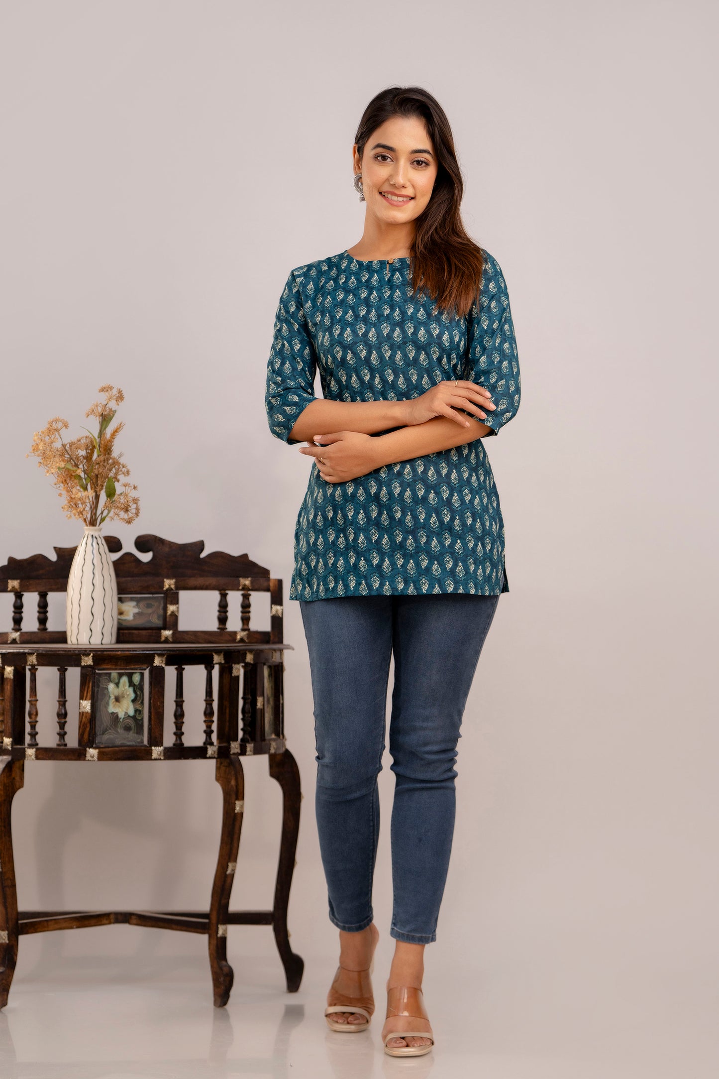 Cotton Printed Short Kurti